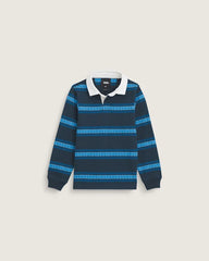 Little Kids V Rugby Long Sleeve Shirt - Dress Blues