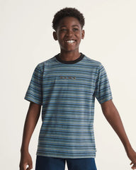 Kids Cameron Stripe Knit Shirt - Black / True Blue