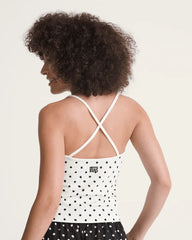 Cross Back Tank Top - Marshmallow White