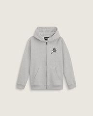 Kids Dumpster Raccoon Zip Hoodie - Cement Heather Grey