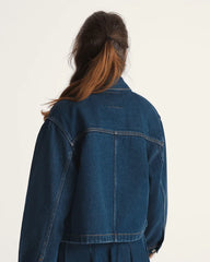 Emily Boxy Work Wear Jacket - Dark Rise Black
