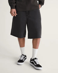Check-5 Baggy Denim Shorts - Washed Black
