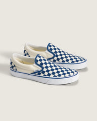Classic Slip-On Checkerboard Shoe - Checkerboard True Blue / White