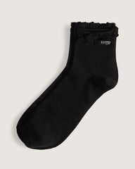 Sereno Lace Crew Socks - Blackout