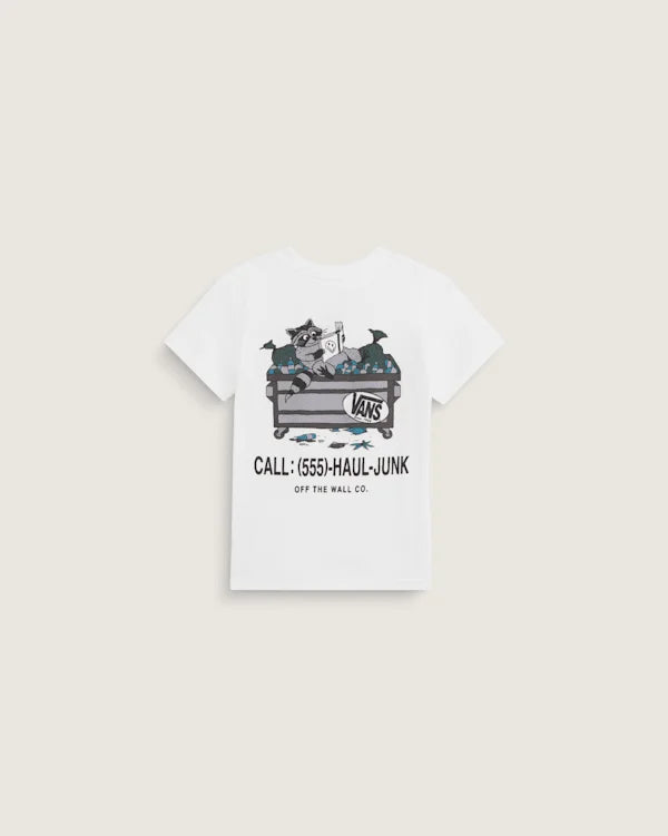 Little Kids Dumpster Raccoon T-Shirt - White