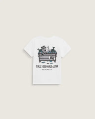 Little Kids Dumpster Raccoon T-Shirt - White