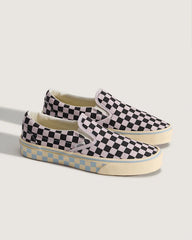 Classic Slip-On Checkerboard Shoe - Checkerboard Pale Petal Pink / Black
