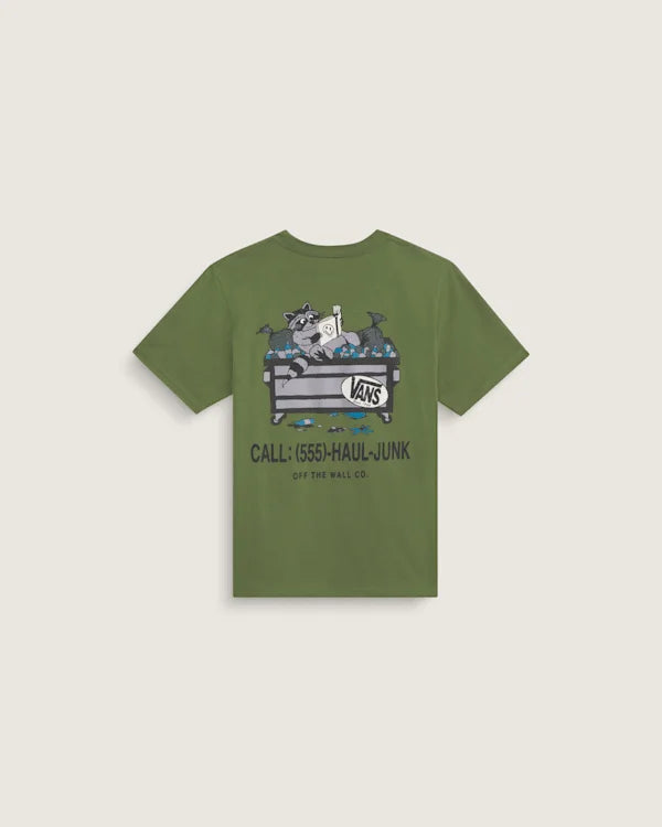 Kids Dumpster Raccoon T-Shirt - Green Balsam