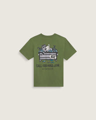 Kids Dumpster Raccoon T-Shirt - Green Balsam