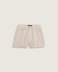 Check-5 Mid Rise Shorts - Oatmeal Beige