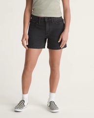 Check-5 Mid Rise Shorts - Washed Black