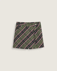 Sirelle Wrap Mini Skort - Pine Forest Green / Dawn Pink