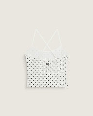 Cross Back Tank Top - Marshmallow White