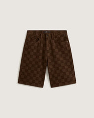 Check-5 Baggy Denim Shorts - Demitasse Brown