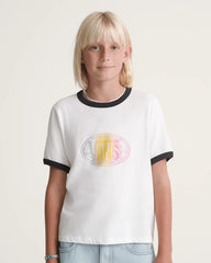 Kids Trademarked Ringer T-Shirt - White