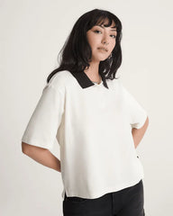 Swing Knit Polo Shirt - Marshmallow White