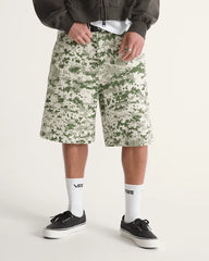 Premium Check-5 Baggy Canvas Short - Digi Camo Green