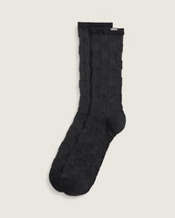 Hazy Sheer Crew Socks - Black