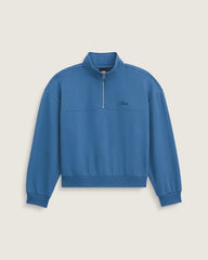 Script Logo Mock Neck Sweatshirt - True Navy Blue