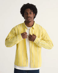 Striped Oxford Long Sleeve Shirt - Dusty Gold