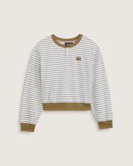 Molly Long Sleeve Henley - Marshmallow White / Cement Heather Grey