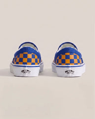 Classic Slip-On Shoe - Checkerboard Blue / Orange