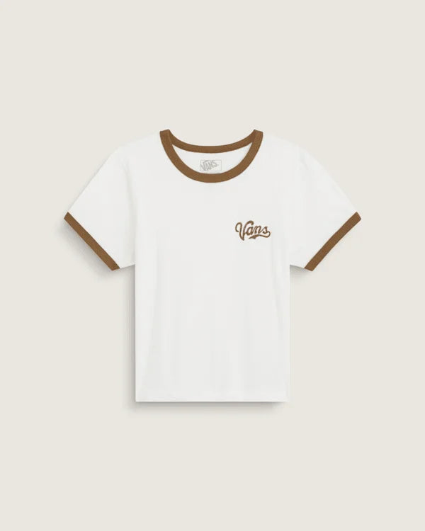 Lefty Script Ringer T-Shirt - Marshmallow White