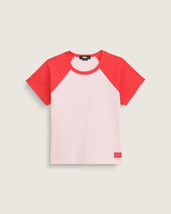 Gracie Raglan T-Shirt - Coral Blush Pink