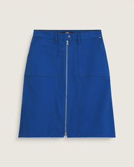 Canvas Midi Skirt - Indigo Blue