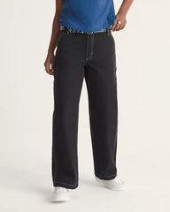 Chore Mid Rise Straight Pants - Black