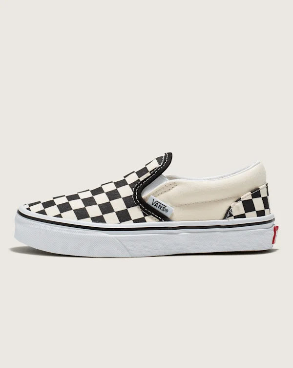Little Kids Classic Slip-On Checkerboard Shoe - Checkerboard Black / White