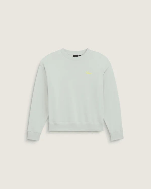Kids Script Logo Oversized Crew Sweatshirt - Dusty Mint Green