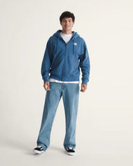 Check-5 Loose Denim Pants - Stonewash Blue