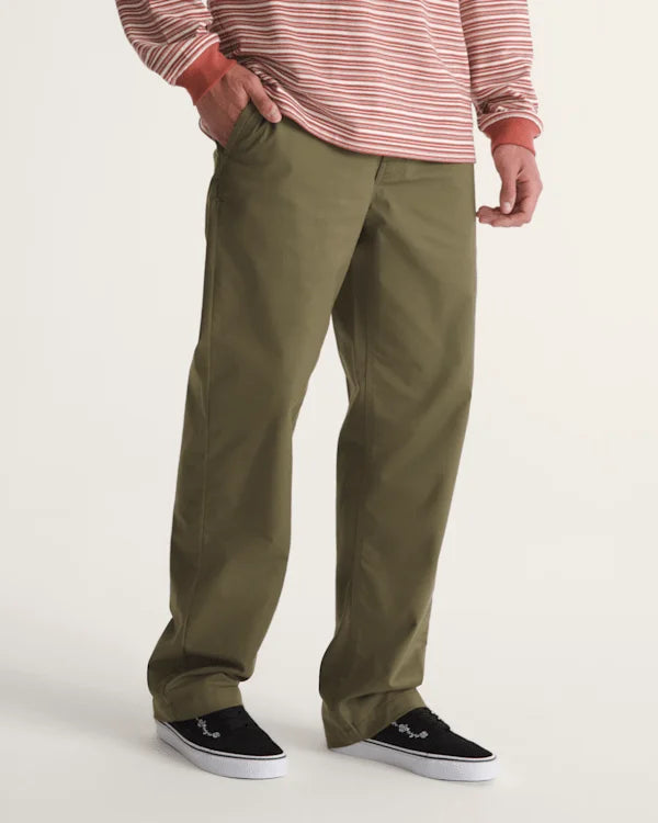 Authentic Chino Straight Pants - Mossy Olive Green