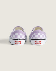 Big Kids Classic Slip-On Checkerboard Shoe - Checkerboard Soft Orchid Purple