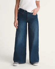 Check-5 Low Rise Baggy Pants - Dark Rinse Blue