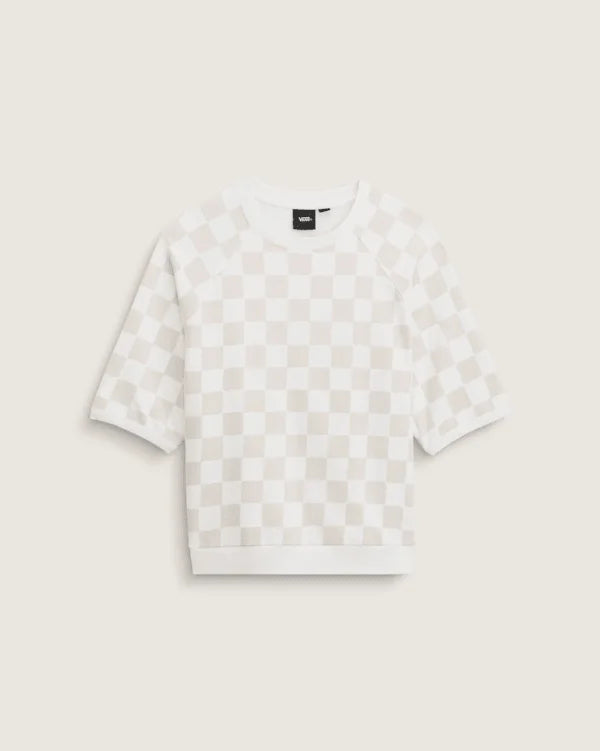 Classmate Check Sweatshirt - Egret White