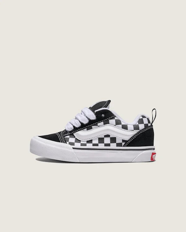 Big Kids Knu Skool Checkerboard Shoe - Checkerboard Black / True White
