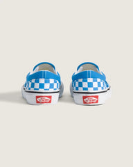 Little Kids Classic Slip-On Checkerboard Shoe - Checkerboard Bright Azure Blue