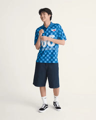 Premium Check-5 Baggy Denim Short - Dark Rinse Blue