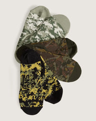 Printed Canoodle Socks 3-Pack - Neutral Olive Green / Marshmallow White