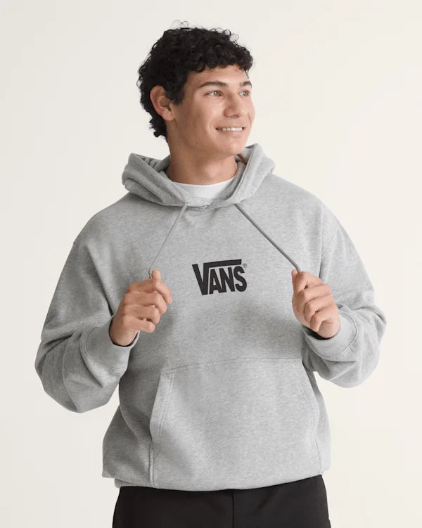 Stretch Logo Pullover Hoodie - Cement Heather Grey