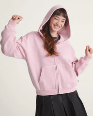 Salton Washed Full Zip Hoodie - CORAL BLUSH