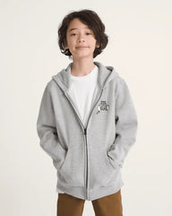 Kids Dumpster Raccoon Zip Hoodie - Cement Heather Grey