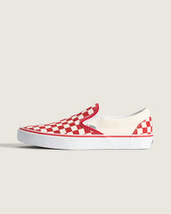 Classic Slip-On Checkerboard Shoe - Checkerboard Racing Red / White