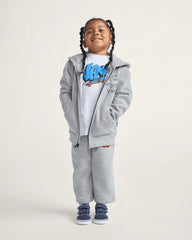Little Kids Sk8 Posse Zip Hoodie - Cement Heather Grey