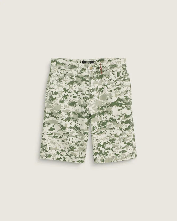 Premium Check-5 Baggy Canvas Short - Digi Camo Green