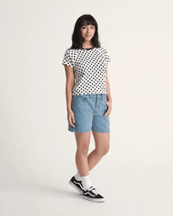 Check-5 Mid Rise Shorts - Stonewash Blue