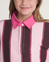 Kids Becky Rugby Shirt - Coral Blush