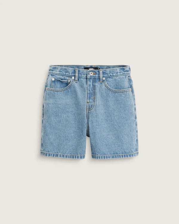 Check-5 Mid Rise Shorts - Stonewash Blue